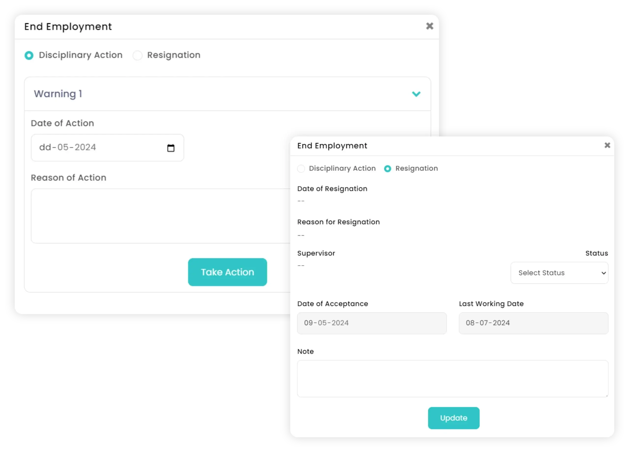 Resignation & Termination​ Management Tool