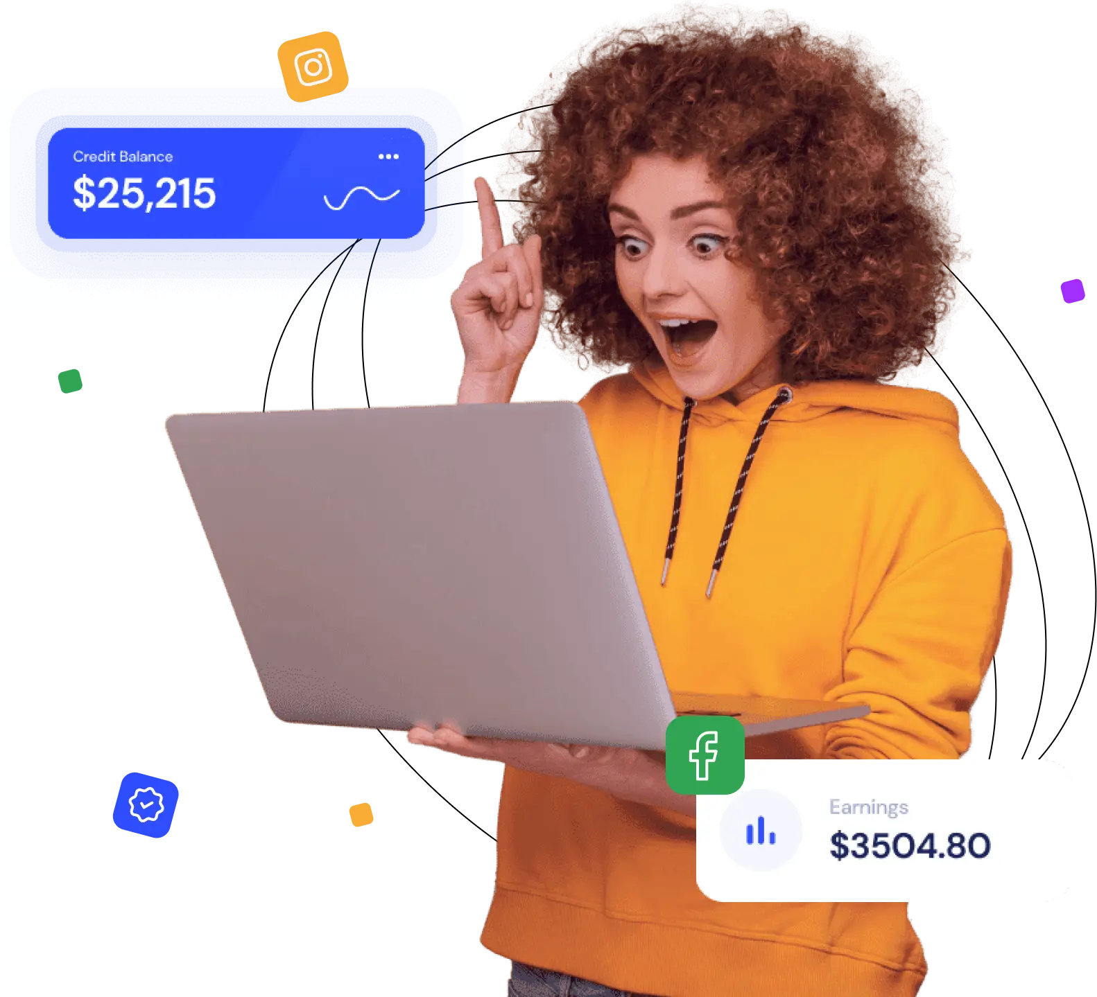 A person amazed by the result of Social Media Marketing